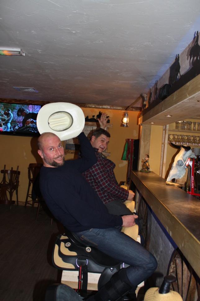 François Damiens et Thomas Bidegain au Cowboy Barn François Damiens et Thomas Bidegain au Cowboy Barn